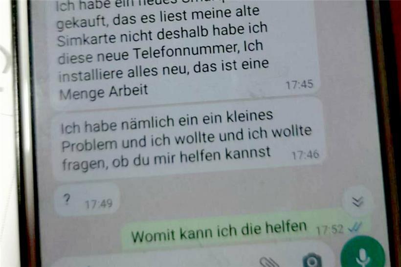 Der Angeschriebene hat dieses Foto vom Chat mit dem Betrüger zur Verfügung gestellt
