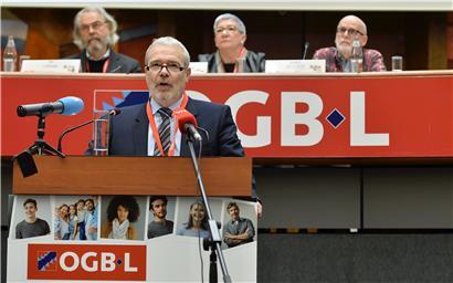 Der Arbeitsminister (Archivbild vom OGBL-Kongress) ist sich bewusst, dass die Arbeitszeitverlängerung – wenn auch nur auf die Krise befristet – für die Gewerkschaften nur schwer zu schlucken war

