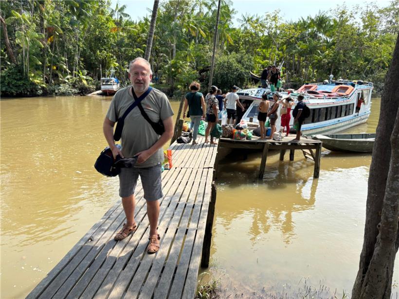 Der Autor und Tageblatt-Journalist bei seiner Ankunft in Cachoeira do Arari