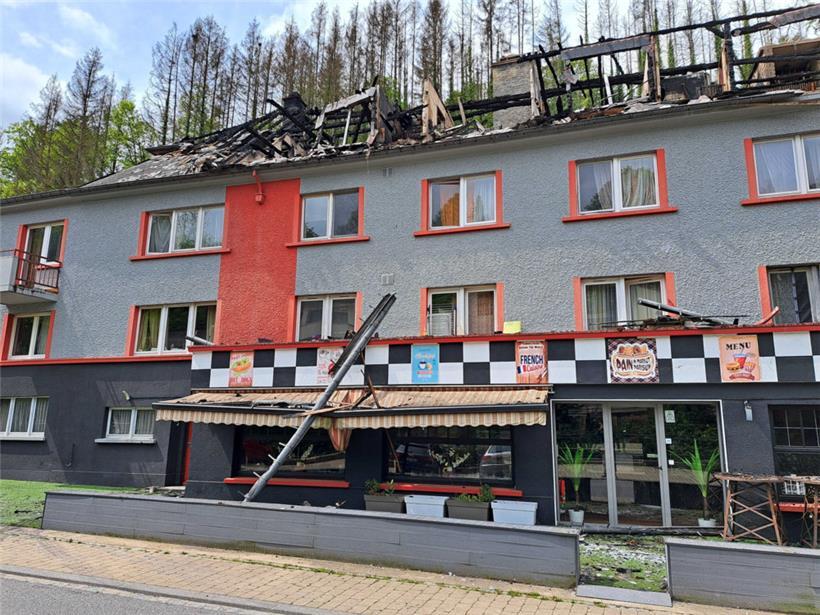 Der Brandort am Donnerstagmittag