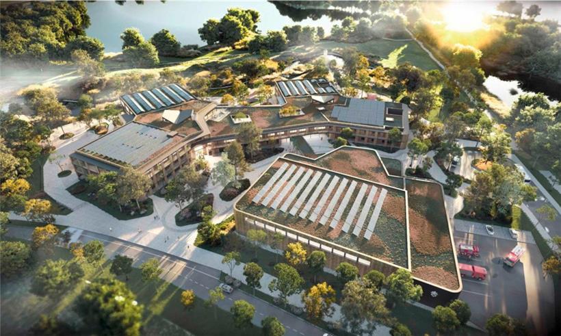 Der „Campus Baggerweier“ aus der Vogelperspektive
