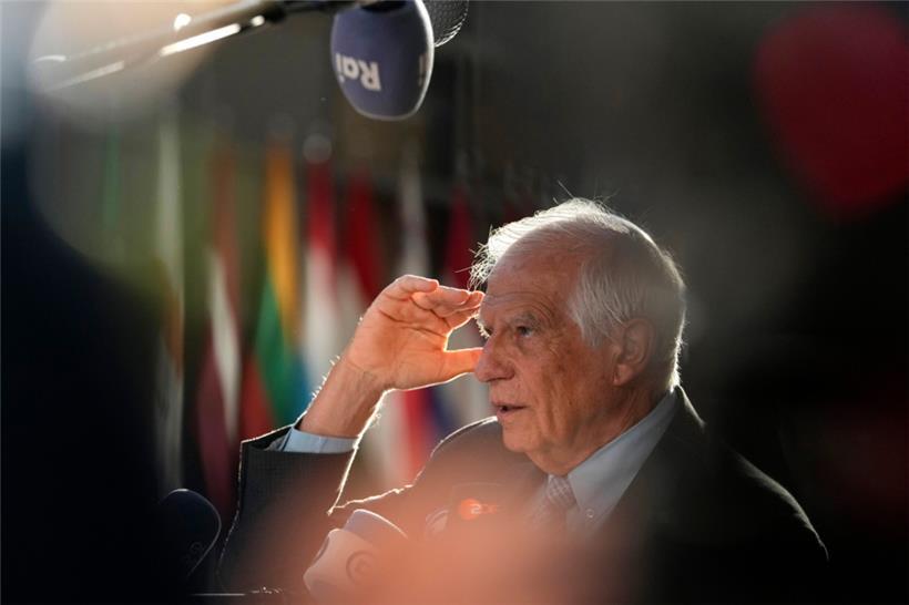 Der Chef der Außenpolitik der Europäischen Union, Josep Borrell, vor dem informellen Treffen 
