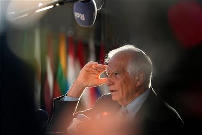 Der Chef der Außenpolitik der Europäischen Union, Josep Borrell, vor dem informellen Treffen 
