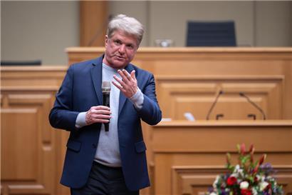 Der Delegationschef des US-Repräsentantenhauses, Michael McCaul, am Sonntag in der Chamber
