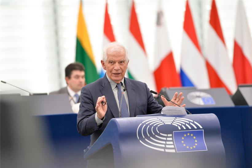 Der EU-Außenbeauftragte Josep Borrell dämpfte die Erwartungen der EU-Parlamentarier, was die Nutzung russischer Gelder für die Hilfe an die Ukraine anbelangt

