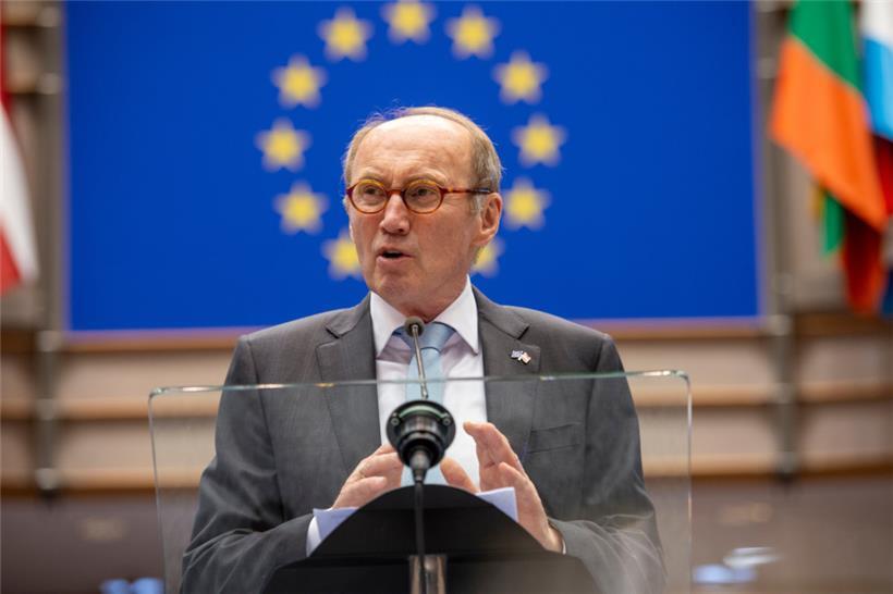 Der EU-Vizeparlamentspräsident Othmar Karas während einer Veranstaltung im EU-Parlament
