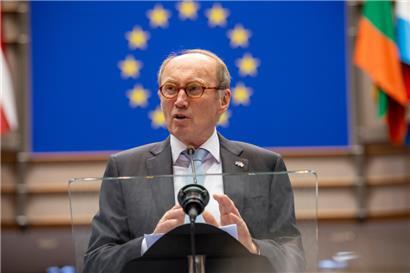 Der EU-Vizeparlamentspräsident Othmar Karas während einer Veranstaltung im EU-Parlament
