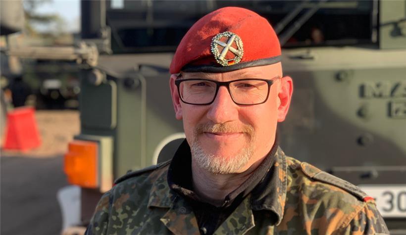 Der Ex-Journalist und aktuelle NATO-Sprecher in Litauen, Joachim Samse. Für ihn war Russlands Angriff auf die Ukraine ein „Schock“.

