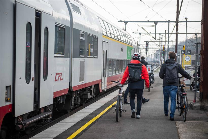 Der Fahrradwagen befindet sich ganz vorne