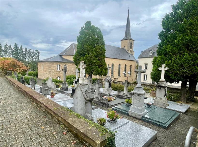 Der Friedhof in Bech-Kleinmacher: Unweit davon treiben Schmierfinken ihr Unwesen...