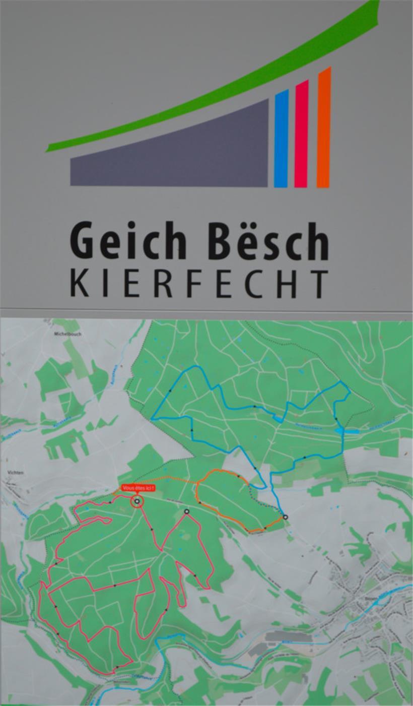 Der „Geich Bësch Kierfecht“, um nur dieses Beispiel zu nennen, befindet sich in ...
