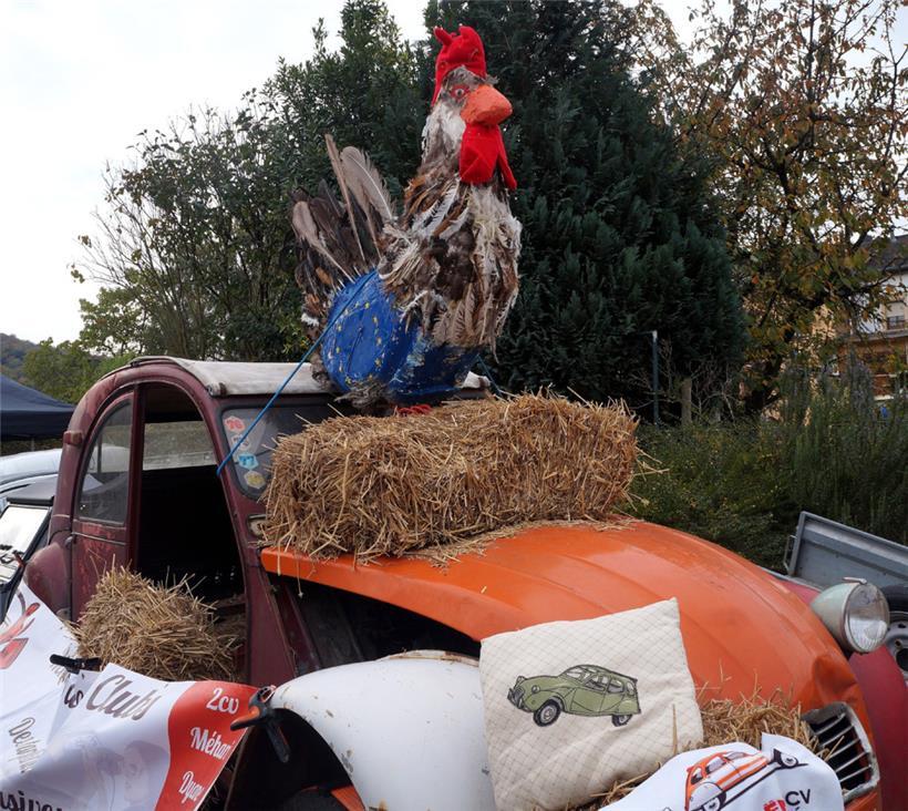 Der Hahn auf der Ente