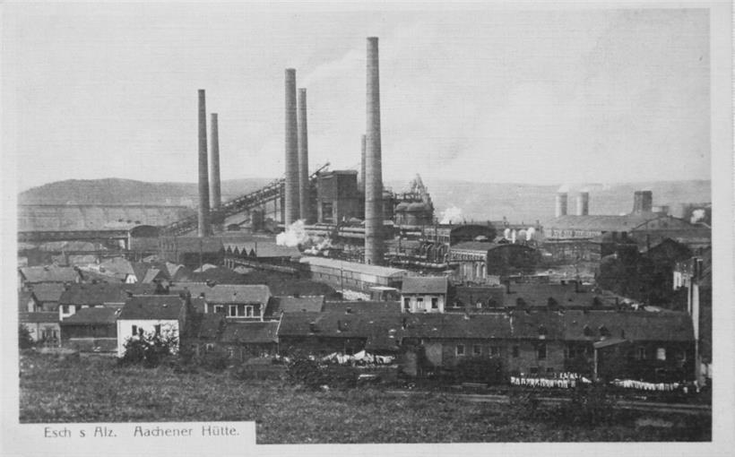 Der Industriestandort „Terres rouges“ vor über 100 Jahren