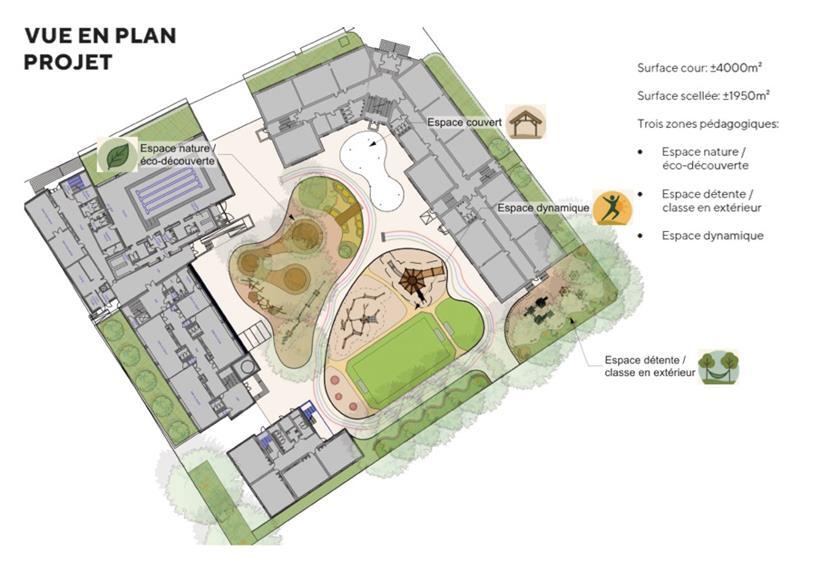 Der Innenhof der Brill-Schule soll bis 2027 neu gestaltet werden

