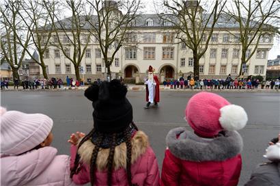 Der „Kleeschen“ an der Dellhéicht-Schule
