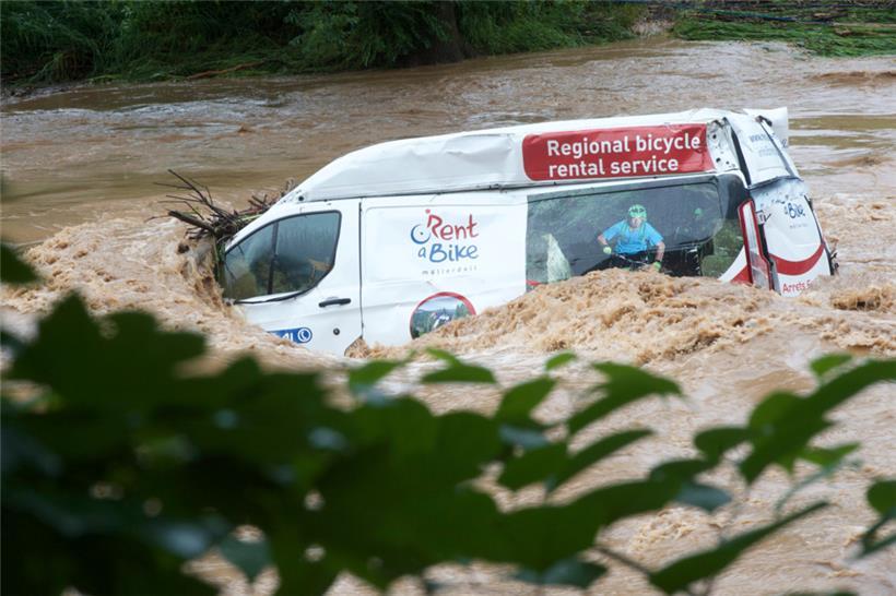 Der Klimawandel hat sich in Luxemburg vor allem mit Überschwemmungen bemerkbar gemacht – wie hier im Jahr 2018 in Grundhof
