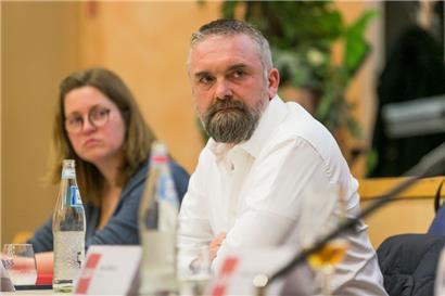 Der LSAP-Spitzenkandidat für Esch: Steve Faltz (l.: Joëlle Pizzaferri)

