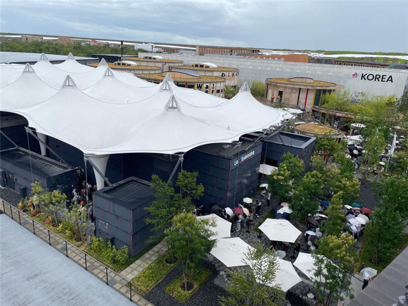 Der Luxemburg Pavillon von oben