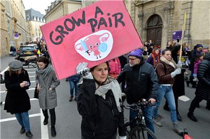 Der Luxemburger Frauenstreik bei der Premiere im vergangenen Jahr
