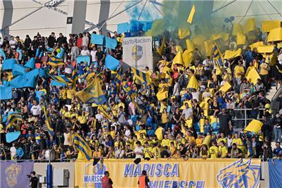 Der Merscher Fanblock sorgte am Freitagabend ordentlich für Stimmung
