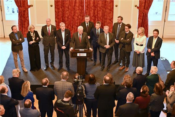 Der Neujahrsempfang fand dieses Jahr wegen Platzgründen im Cercle Cité statt
