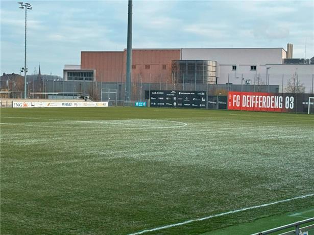 Der Oberkorner Rasen am Sonntagmorgen
