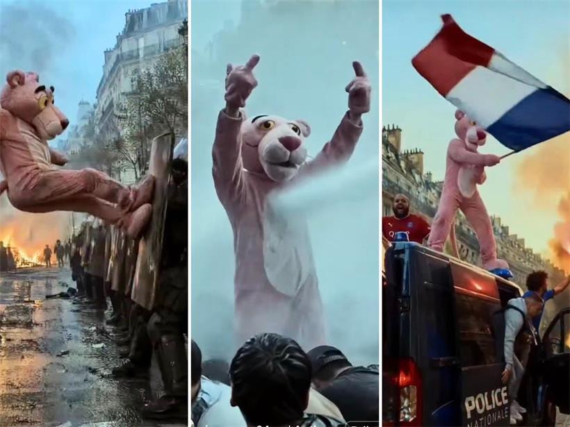 Der Panther bei seiner vermeintlichen Randale in Paris