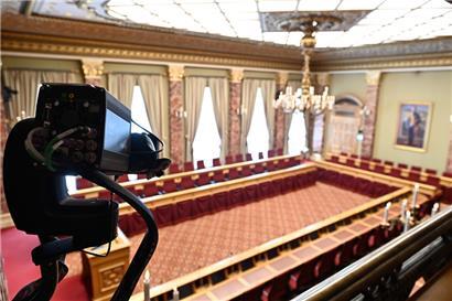 Der Plenarsaal des Luxemburger Parlaments
