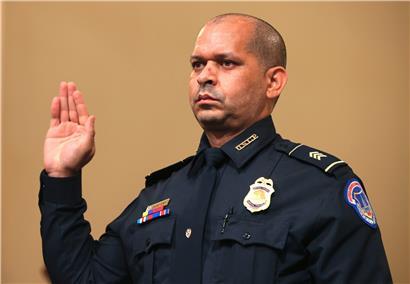 Der Polizist Aquilino Gonell bangte um sein Leben, als er sich am 6. Januar mit seinen Kollegen dem von Trump aufgehetzten Mob entgegenstellte
