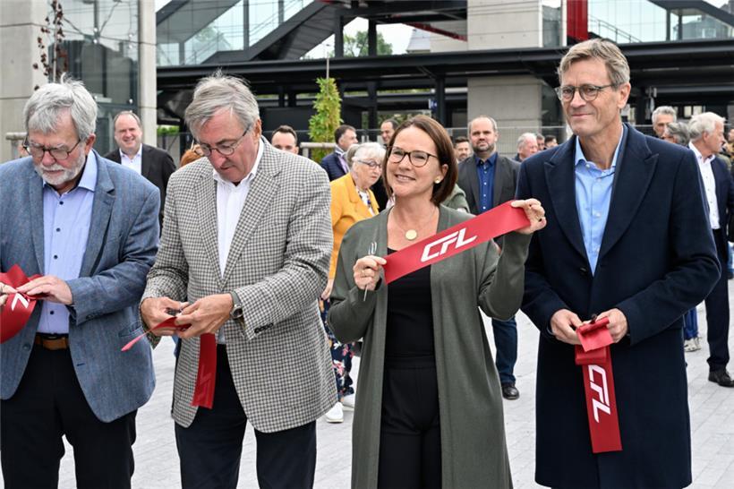 Der Präsident des Verwaltungsrats der CFL, Jeannot Waringo, der Bürgermeister vo...