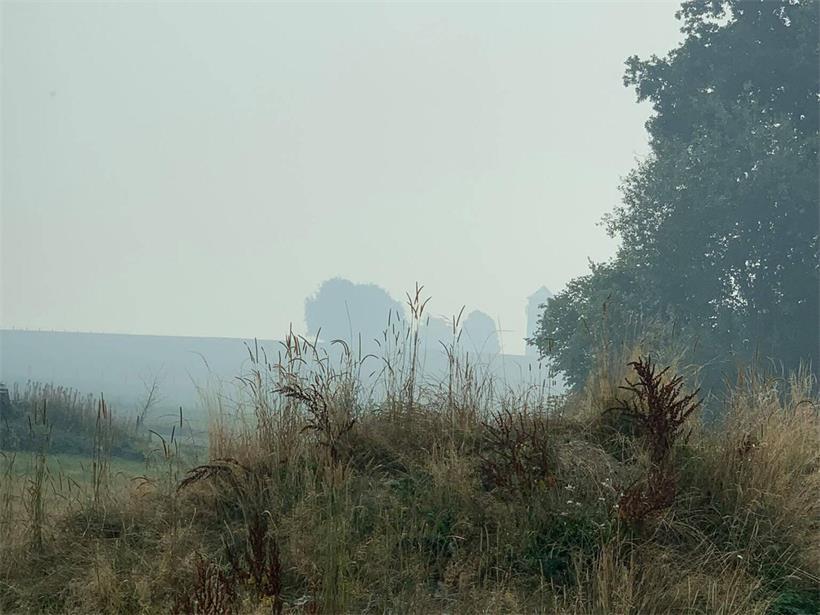 Rauch erreicht Luxemburg: Waldbrände im Hohen Venn sorgen für Brandgeruch Der Rauch in Huldingen am Sonntag