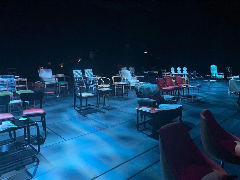 Der Saal des „Grand Théâtre“ in Luxemburg-Stadt wird zum „Café-Théâtre“
