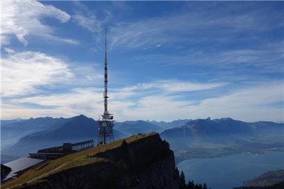 Der Sender Niederhorn versorgt weite Teile des Berner Oberlands
