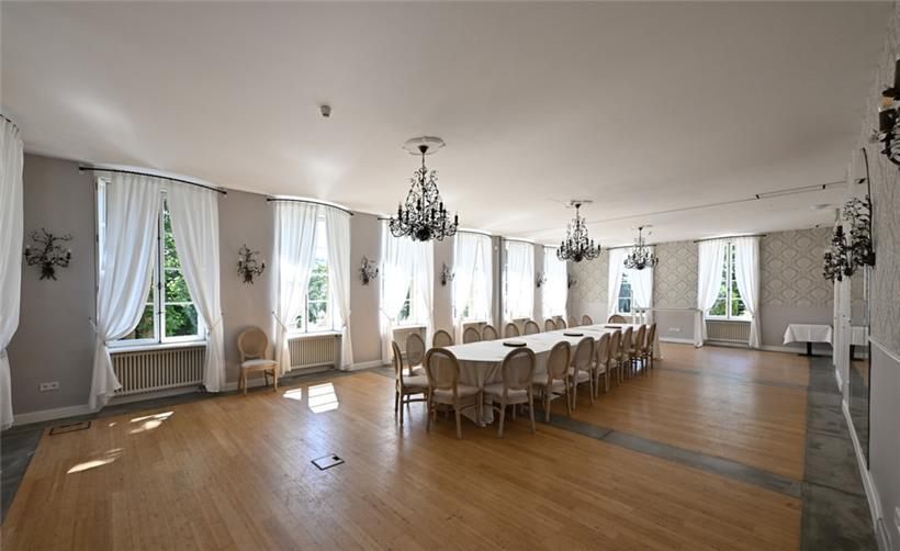 Der Speisesaal im Hauptgebäude des Schlosses. Bereits jetzt kann er für Hochzeit...