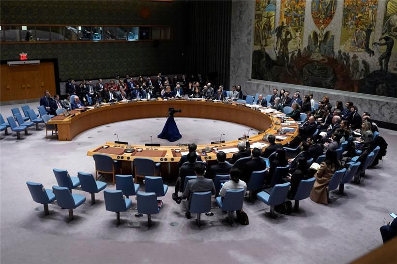 Der UN-Sicherheitsrat stimmt im Hauptquartier der Vereinten Nationen ab
