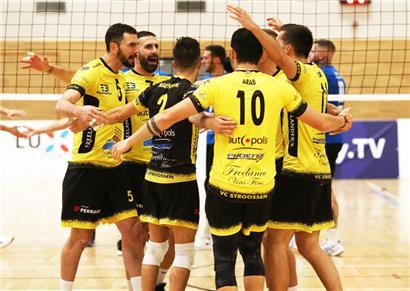 Der VC Strassen durfte sich nach dem Hinspiel des Challenge Cups über einen 3:1-Auswärtssieg freuen 
