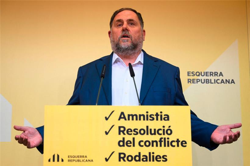 Der Vorsitzende der Esquerra Republicana de Catalunya (ERC), Oriol Junqueras, will mit Pedro Sanchez in eine Regierung eintreten
