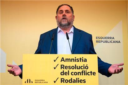 Der Vorsitzende der Esquerra Republicana de Catalunya (ERC), Oriol Junqueras, will mit Pedro Sanchez in eine Regierung eintreten
