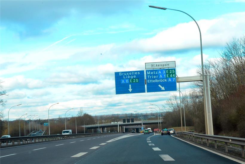 Der Weg nach Luxemburg-Stadt über die A4 erfordert am Wochenende einen Umweg
