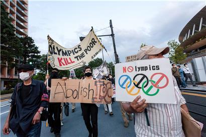 Der Widerstand gegen die Austragung der Olympischen Spiele wird immer größer
