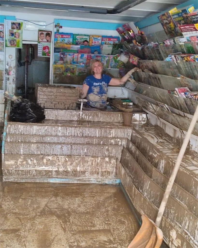 Der Zeitungsladen am Tag nach der Flut.