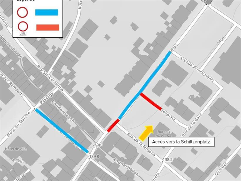Grevenmacher baut die rue de Trèves um, Verkehrseinschränkungen bis 2027 Der Zugang zum Schiltzenplatz verläuft über die rue de la Moselle
