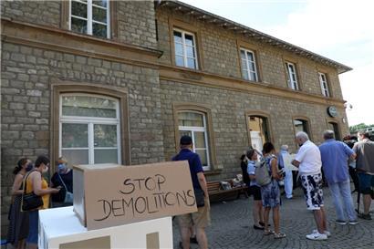 Der alte Ettelbrücker Bahnhof musste trotz Protesten weichen 
