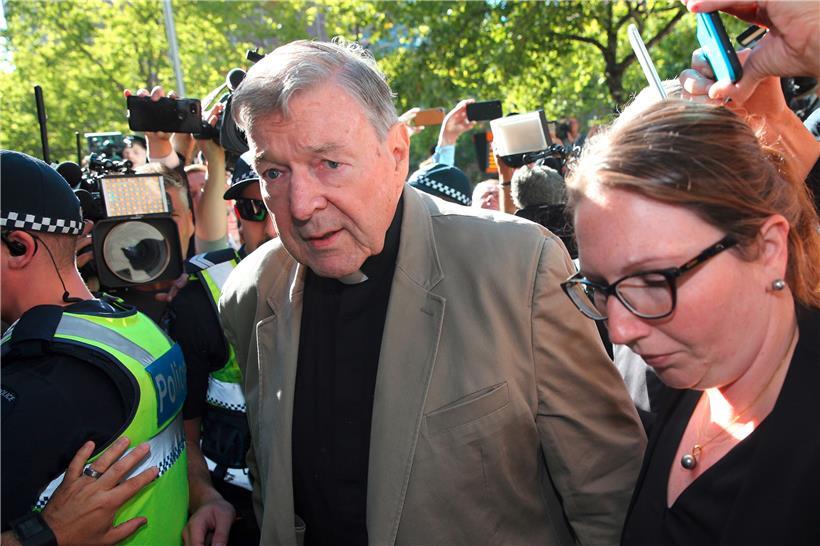 Der australische Kardinal George Pell auf einem Bild vom 27. Februar 2019 auf dem Weg zum Gericht
