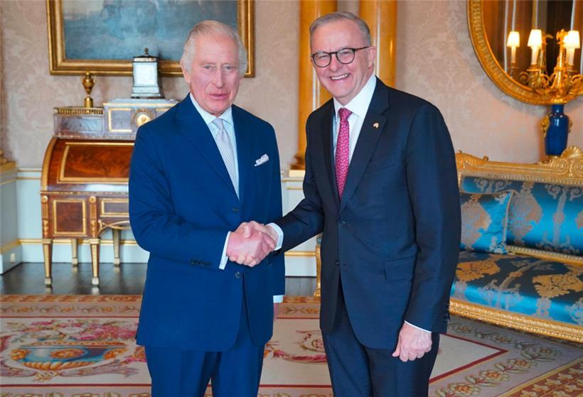 Der australische Premierminister Anthony Albanese wurde am Dienstag von Charles III. empfangen, der neue Monarch löst in Down Under allerdings keine Begeisterung aus
