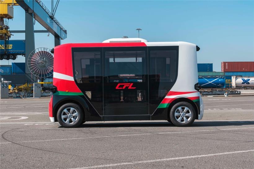 Der autonome Shuttlebus soll in den nächsten Wochen mit Passagieren durch Belval rollen
