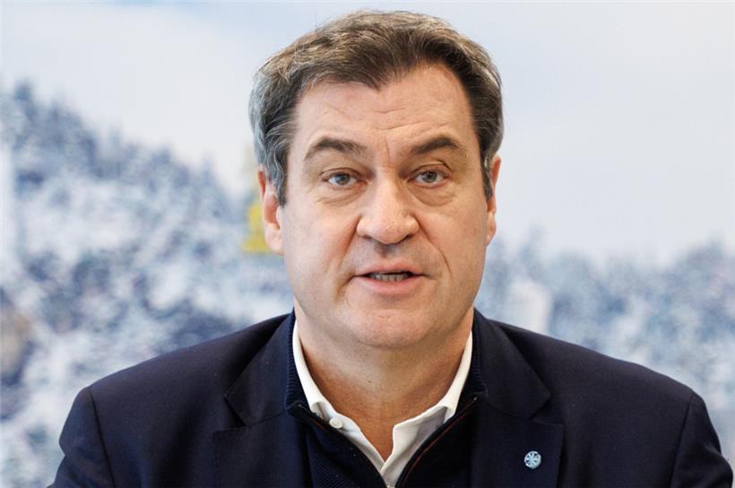 Der bayerische Ministerpräsident und CSU-Chef Markus Söder vor einigen Tagen während einer Kabinettssitzung im Videoraum der bayerischen Staatskanzlei
