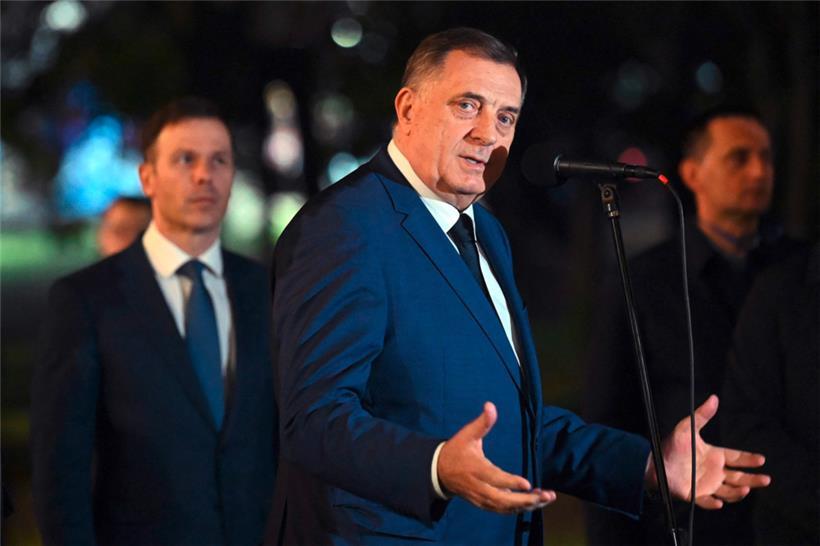 Der bosnische Serben-Anführer Milorad Dodik in Banja Luka Ende Februar
