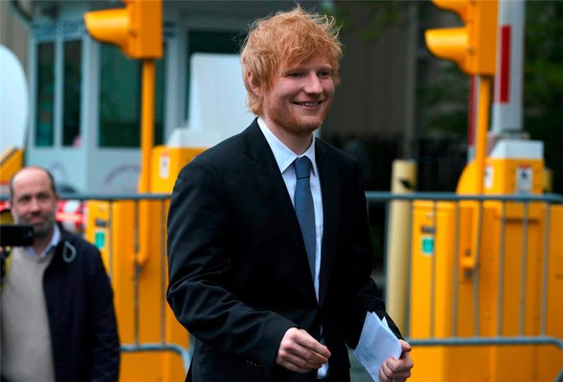 Der britische Popstar Ed Sheeran in New York nach dem Gerichtsprozess
