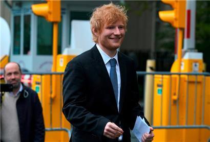 Der britische Popstar Ed Sheeran in New York nach dem Gerichtsprozess
